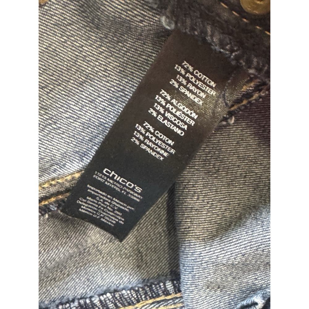 Chico’s — Classic Straight-Leg Blue Jeans 👖 Size 14 - Picture 7 of 8